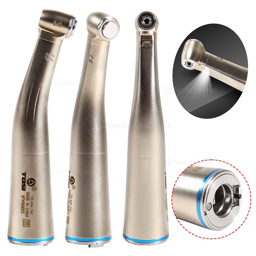 TOSI TX-414-741 Contra&aacute;ngulo dental 1:1 tipo E con fibra &oacute;ptica